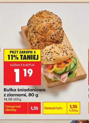 Bułka śniadaniowa z ziarnami