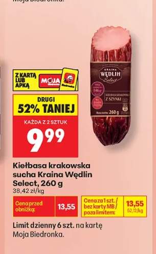 Kiełbasa krakowska sucha Kraina Wędlin Select