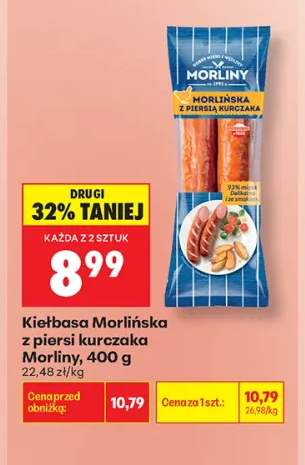Kiełbasa Morlińska z piersi kurczaka Morliny
