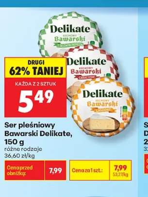 Ser pleśniowy Bawarski z zielonym pieprzem Delikate +2 warianty