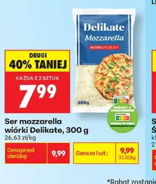 Ser mozzarella wiórki Delikate