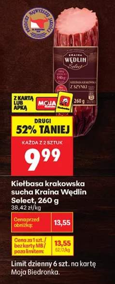 Kiełbasa krakowska sucha Kraina Wędlin Select