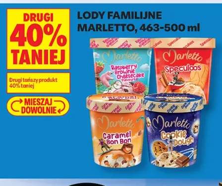 Lody familijne Marletto Raspberry Brownie Cheesecake +3 warianty
