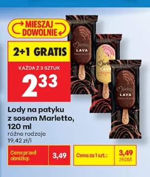 Lody na patyku z sosem Marletto