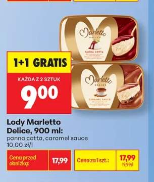 Lody Marletto Delice panna cotta +1 wariant