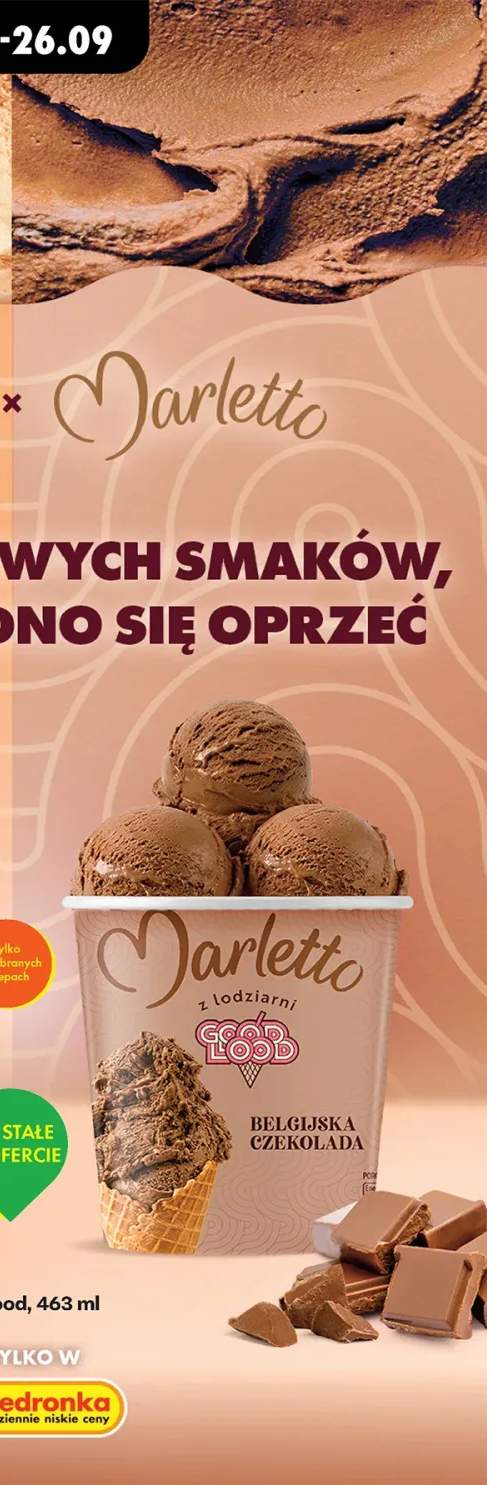 Lody Marletto Good Lood belgijska czekolada
