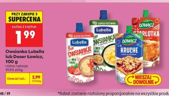 Owsianka z bananami i truskawkami Lubella +3 warianty