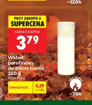 Wkład parafinowy do zniczy Lumía