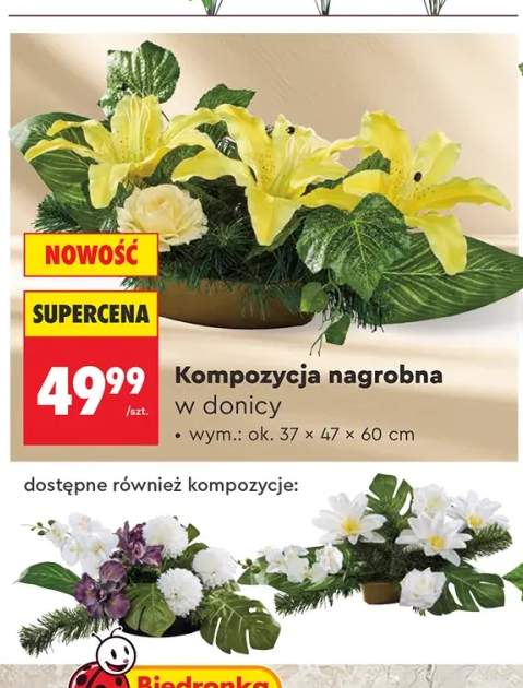 Kompozycja nagrobna w donicy