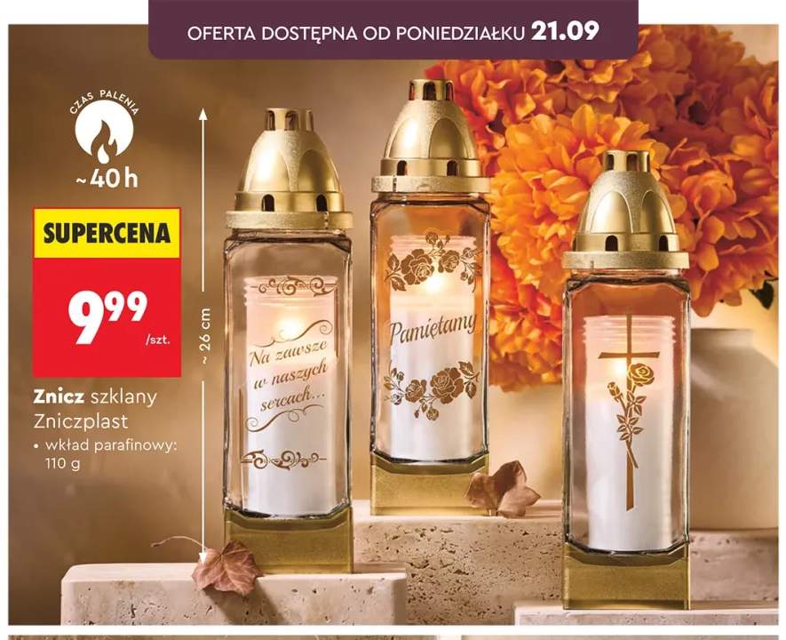 Znicz szklany Zniczplast