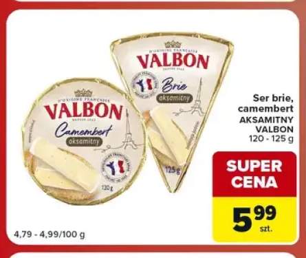 Ser brie aksamitny Valbon +1 wariant