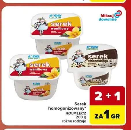 Serek homogenizowany waniliowy Rolmlecz +1 wariant