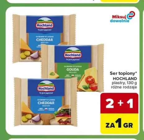Ser topiony w plastrach Gouda Hochland +1 wariant
