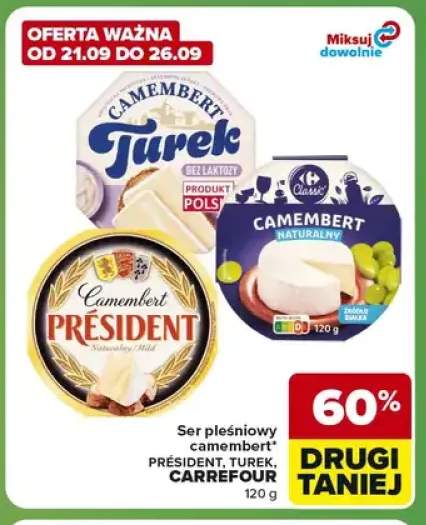 Ser pleśniowy camembert Président +2 warianty