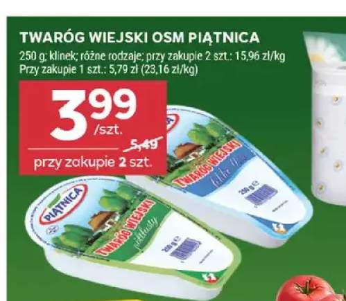 Twaróg wiejski półtłusty Piątnica +1 wariant