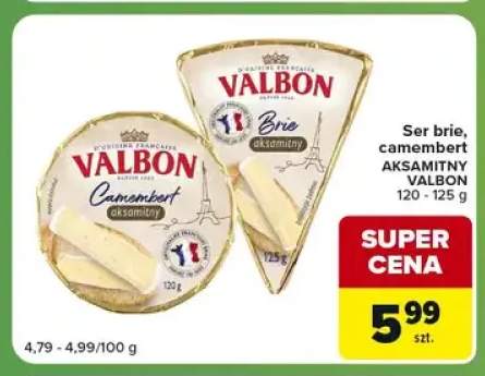 Ser camembert aksamitny Valbon +1 wariant