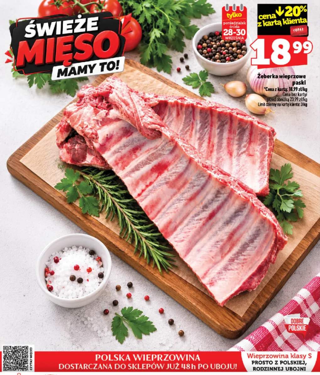 Żeberka wieprzowe paski