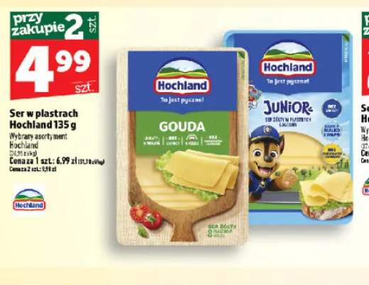 Ser w plastrach Gouda Hochland +1 wariant