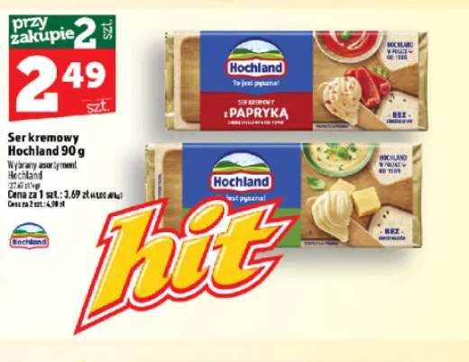 Ser kremowy z papryką Hochland +1 wariant