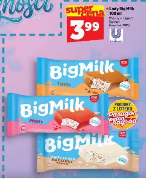 Lody Big Milk Toffi +2 warianty