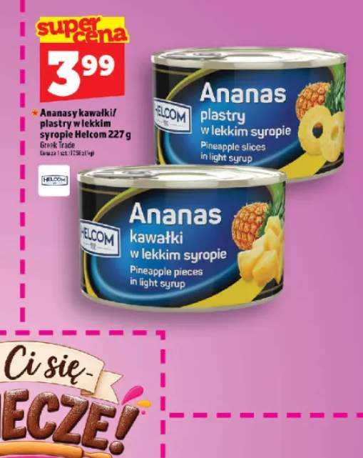 Ananas w puszce plastry w lekkim syropie Helcom +1 wariant