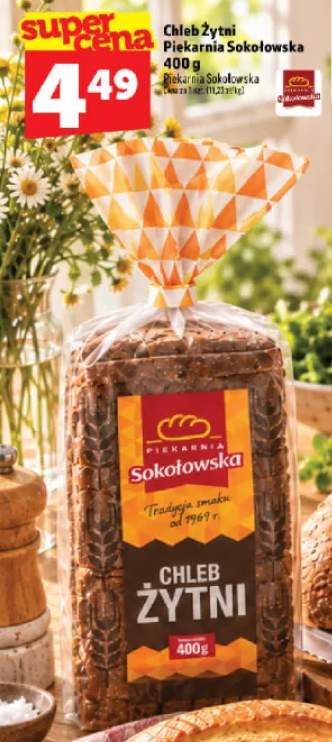 Chleb żytni Piekarnia Sokołowska