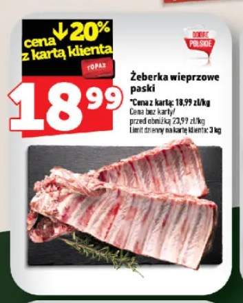 Żeberka wieprzowe paski