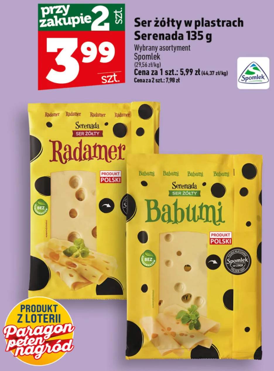 Ser żółty w plastrach Radamer Serenada +1 wariant