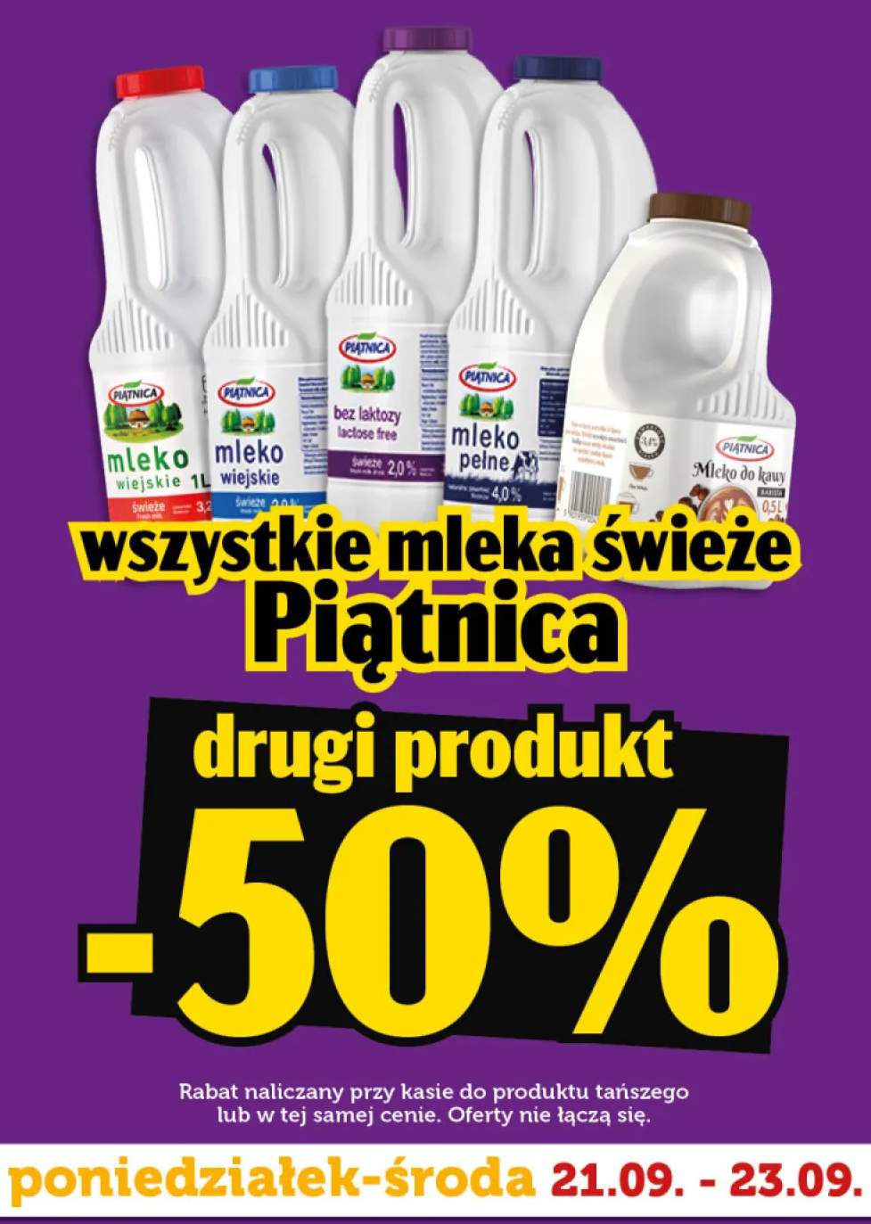 Mleka świeże Piątnica +5 wariantów
