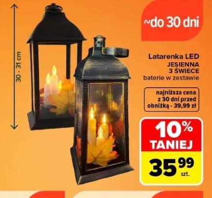 Latarenka LED Jesienna 3 świece
