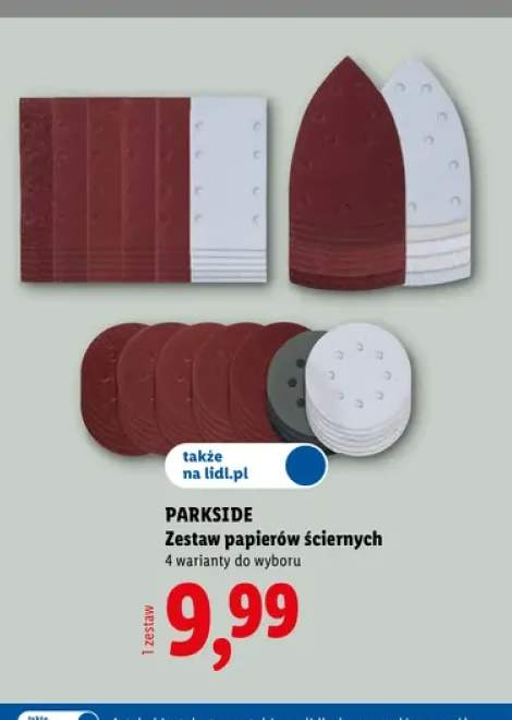 Zestaw papierów ściernych Parkside