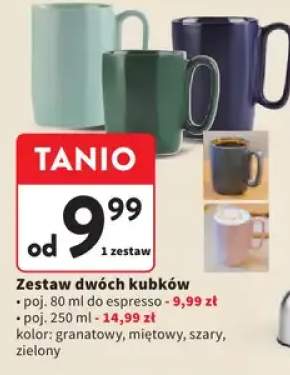 Zestaw dwóch kubków do espresso 80 ml +1 wariant