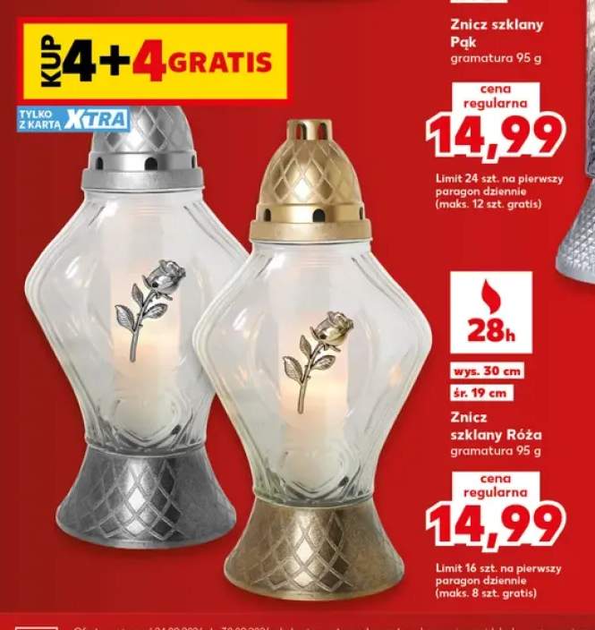 Znicz szklany Róża