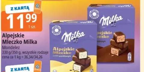 Alpejskie Mleczko o smaku czekoladowym Milka +1 wariant