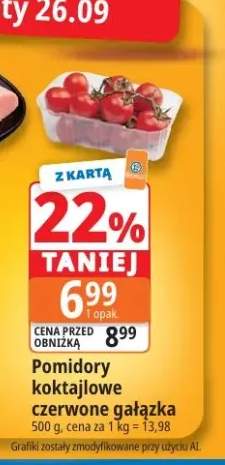 Pomidory koktajlowe czerwone gałązka