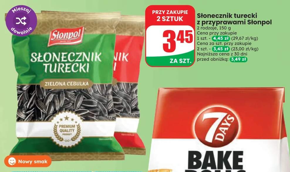 Słonecznik turecki z przyprawami zielona cebulka Słonpol +1 wariant