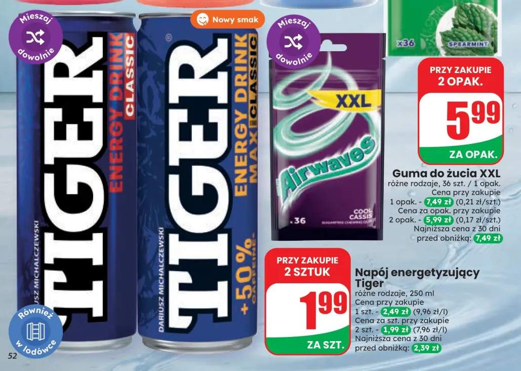 Napój energetyzujący Tiger Classic +1 wariant