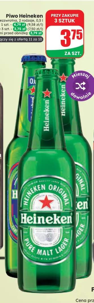 Piwo bezalkoholowe Heineken +1 wariant