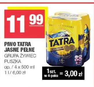 Piwo Tatra 4-pak 500 ml