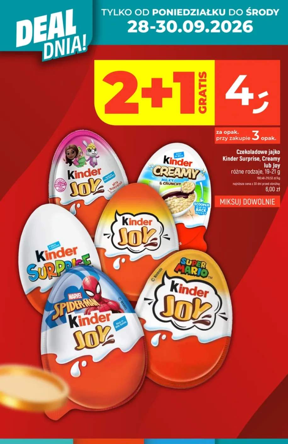Czekoladowe jajko Kinder Surprise +2 warianty