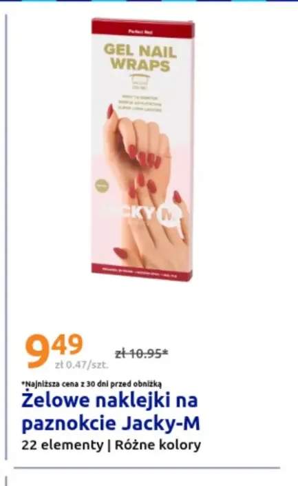 Żelowe naklejki na paznokcie Jacky-M 22 elementy