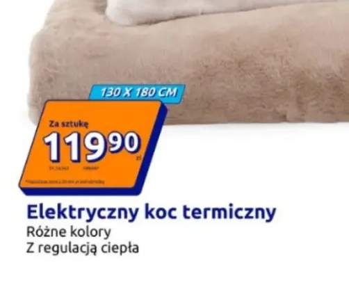 Elektryczny koc termiczny 130x180 cm z regulacją ciepła