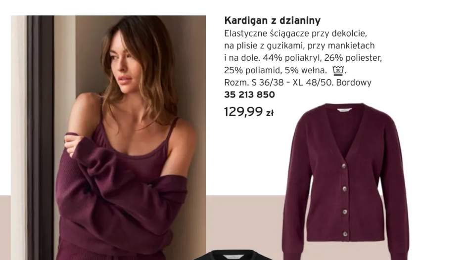 Kardigan z dzianiny