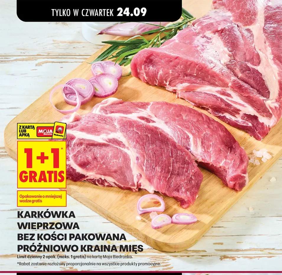 Karkówka wieprzowa bez kości pakowana próżniowo Kraina Mięs