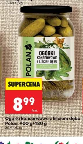 Ogórki konserwowe z liściem dębu Polan