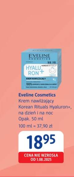 Krem nawilżający Korean Rituals Hyaluron+ na dzień i na noc Eveline Cosmetics