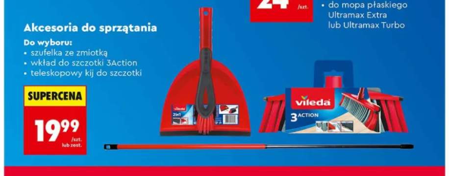 Wkład do szczotki 3Action Vileda +2 warianty