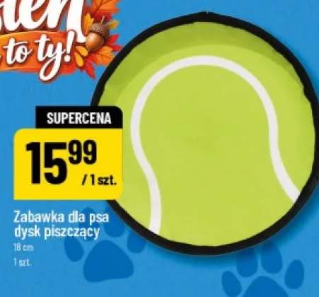 Zabawka dla psa dysk piszczący 18 cm