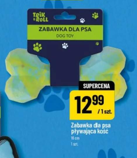 Zabawka dla psa pływająca kość 16 cm Trik & Roll