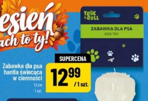 Zabawka dla psa hantla świecąca w ciemności 13 cm Trik & Roll